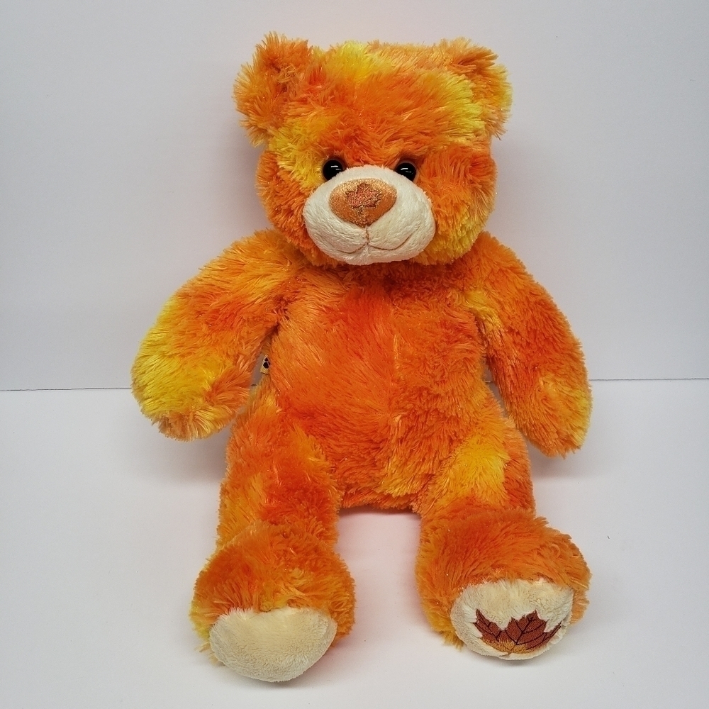 Build a Bear 14" Orange Autumn Fall Leaf Plush